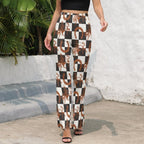 Baha Ranch Checkered Rodeo Flare Pants - Qu!rk Boutique