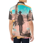 Baha Ranch Retro Pop Western Desert Cowboy Polo Shirt - Qu!rk Boutique