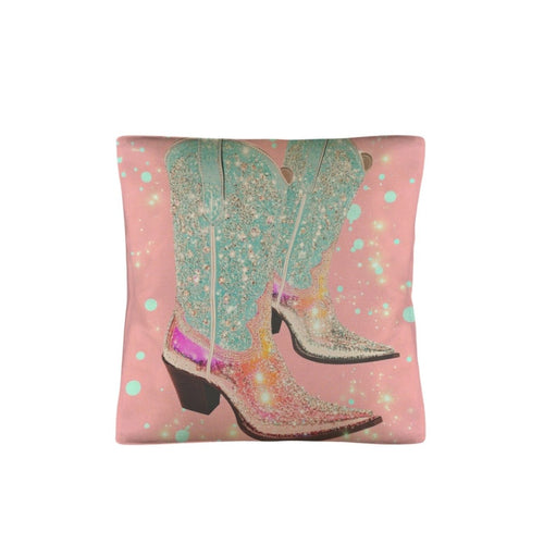 Baha Ranch Retro Pop Western Bling Boots Pillow Case Made in America - Qu!rk Boutique