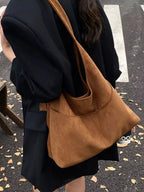 Minimalist Suede Shoulder Bag - Qu!rk Boutique