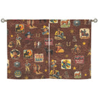 Vintage Cowboy Collage Western Curtains 28" x 40" Made in America - Qu!rk Boutique