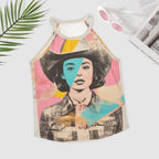 Baha Ranch Turquoise View Retro Pop Western Tank Top - Qu!rk Boutique