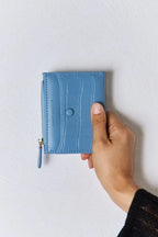💙 David Jones Texture Vegan Leather Mini Wallet - Qu!rk Boutique