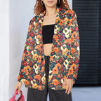 Baha Ranch Colores De Mexico Roses & Guitars Floral Blazer - Qu!rk Boutique