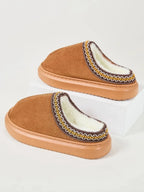 💙 Faux Fur Suede Platform Slippers - Qu!rk Boutique