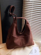 Minimalist Suede Shoulder Bag - Qu!rk Boutique