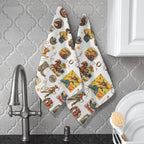 Vintage Cowgirl Collage Dish Towels Set of 2 Made in America - Qu!rk Boutique