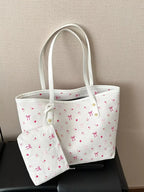 Printed Tote Shoulder Bag with Pouch - Qu!rk Boutique