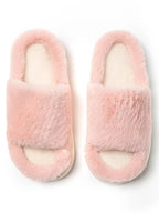💙 Fluffy Open Toe Comfort Slippers - Qu!rk Boutique