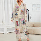 Baha Ranch Danilo Painted Cowgirl Satin Long Pajamas - Qu!rk Boutique