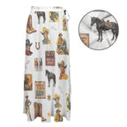Baha Ranch Vintage Cowboy Collage Beach Coverup Skirt - Qu!rk Boutique