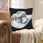 Baha Ranch Disco Hat Velvety Soft Pillow Cover Made in America - Qu!rk Boutique