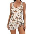 Baha Ranch Rodeo Cowboy Print Skirted Swimsuit - Qu!rk Boutique