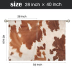 Cowhide Print Window Curtains 28"x40" (2-Piece) Made in America - Qu!rk Boutique