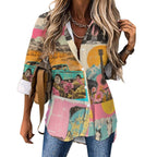 Baha Ranch Pop Western Wanted Button Up Blouse - Qu!rk Boutique