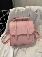 Vegan Leather Flap Backpack - Qu!rk Boutique