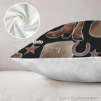 Baha Ranch Cowboy Collage Velvety Soft Throw Pillow Case Made in America - Qu!rk Boutique