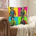Baha Ranch The Last Roundup Bull Rider Collage Velvety Soft Pillow Cover Made in America