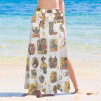 Baha Ranch Vintage Cowgirl Collage Beach Coverup Skirt - Qu!rk Boutique