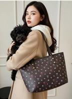Printed Tote Shoulder Bag with Pouch - Qu!rk Boutique