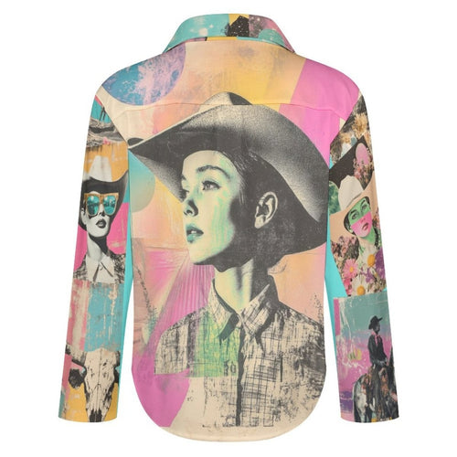 Baha Ranch Dreamgirl Retro Pop Western Vintage Button Up Shirt - Qu!rk Boutique