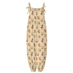 Baha Ranch Floral Horse Western Country Girl Overalls Jumpsuit - Qu!rk Boutique