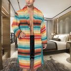Baha Ranch Southwestern Serape Men's Bath Robe - Qu!rk Boutique