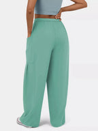 High-Waisted Drawstring Wide-Leg Pants - Qu!rk Boutique