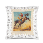 Baha Ranch Stamped Rodeo 2 Velvety Soft Pillow Case Made in America - Qu!rk Boutique