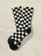 Checkerboard Crew Socks - Qu!rk Boutique