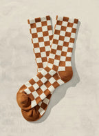 Checkerboard Crew Socks - Qu!rk Boutique