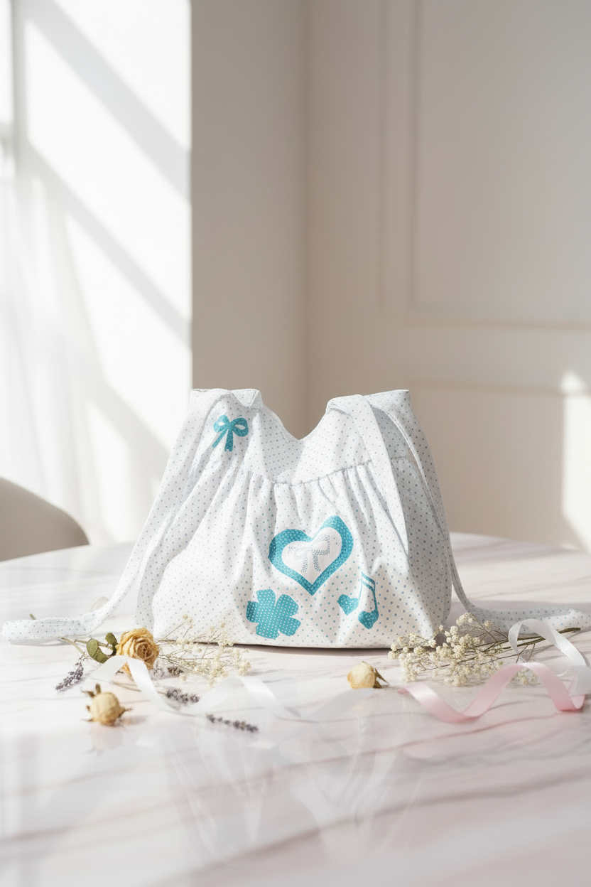 Polka Dot Heart Shoulder Bag