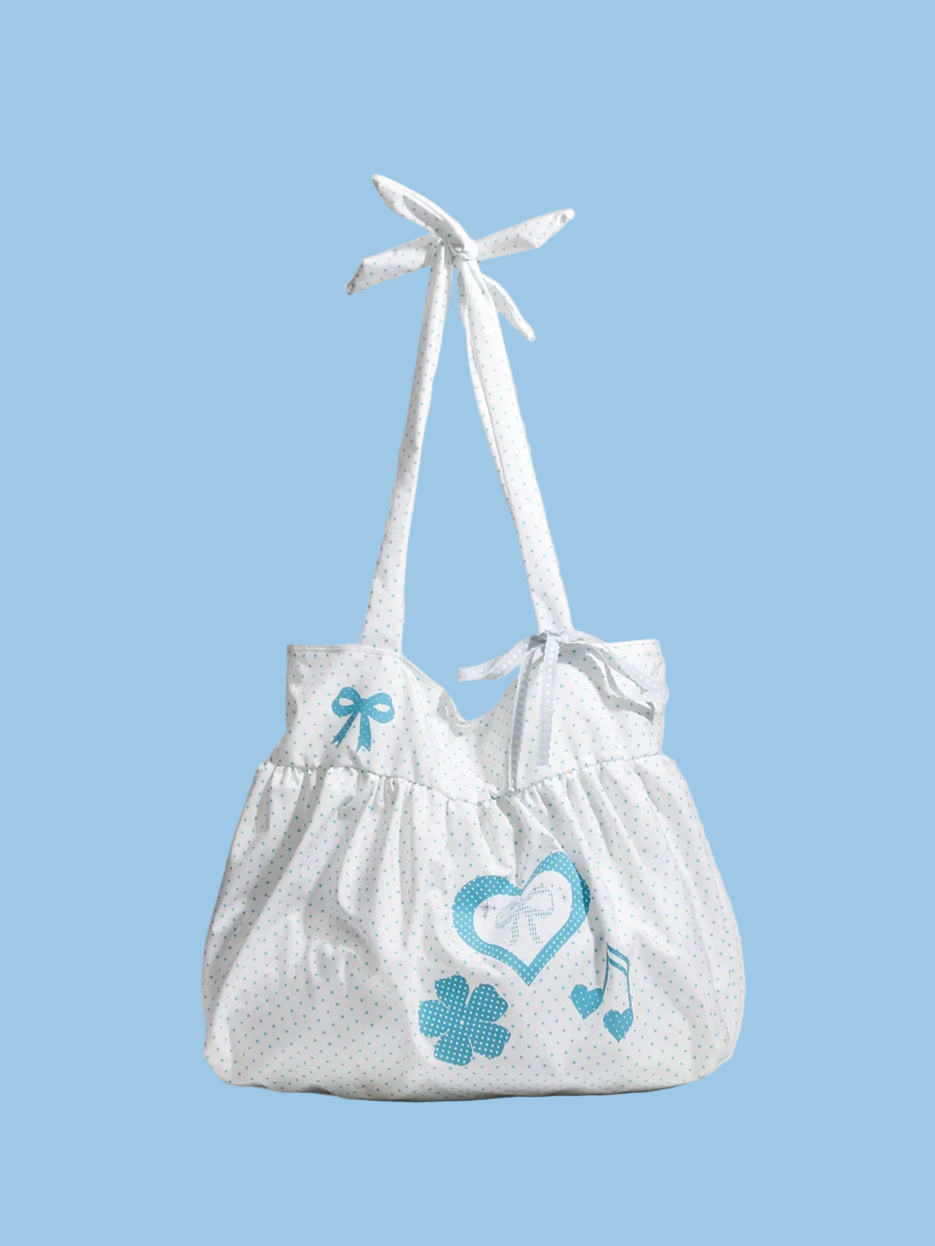 Polka Dot Heart Shoulder Bag