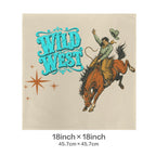 The Last Roundup Wild West Throw Pillow Cover Made in America