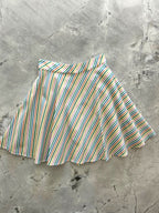 Rainbow Stripe Skater Skirt - Qu!rk Boutique