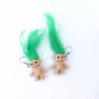 Whimsical Troll Doll Dangle Earrings - Qu!rk Boutique