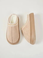 💙 Faux Fur Suede Platform Slippers - Qu!rk Boutique