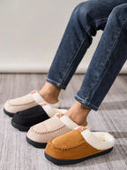 💙 Contrast Round Toe Flat Slippers - Qu!rk Boutique