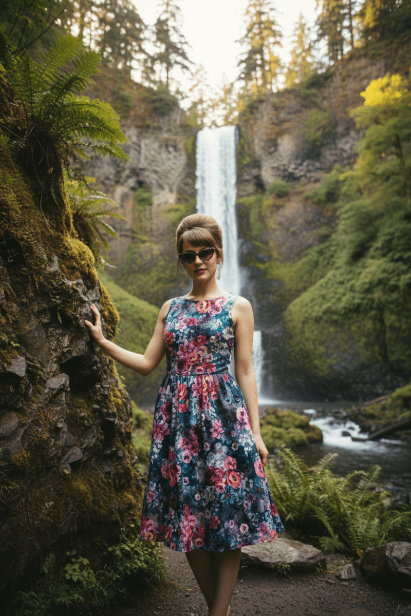 Moody Floral Vintage Dress - Qu!rk Boutique