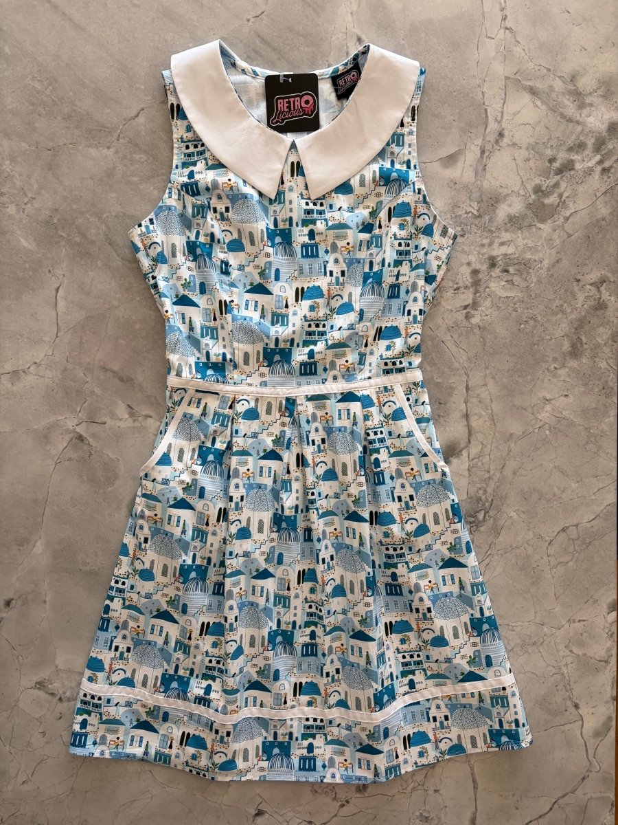 Santorini Collared Dress - Qu!rk Boutique