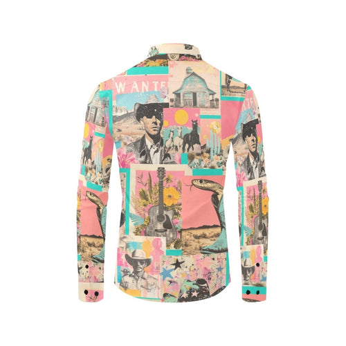 Baha Ranch Pop Western Collage Unisex Button Up Shirt - Qu!rk Boutique