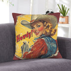 Baha Ranch Howdy Velvety Soft Pillow Case Made in America - Qu!rk Boutique