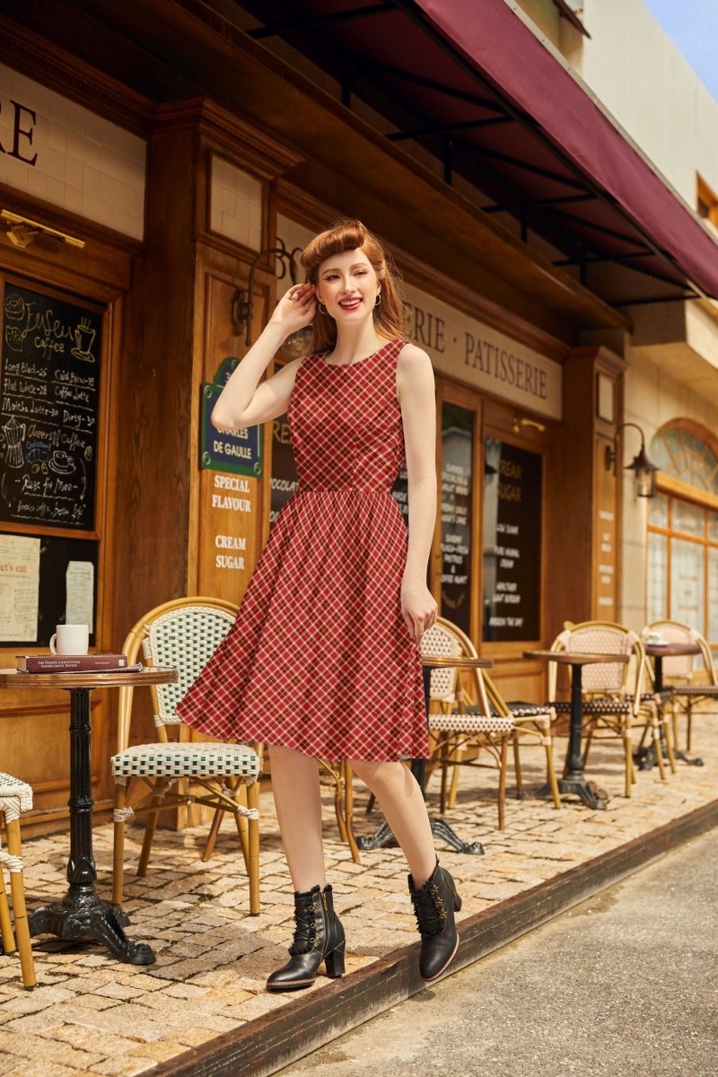 Plaid Vintage Dress - Qu!rk Boutique