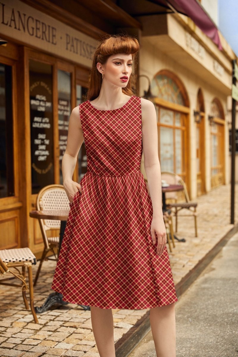 Plaid Vintage Dress - Qu!rk Boutique