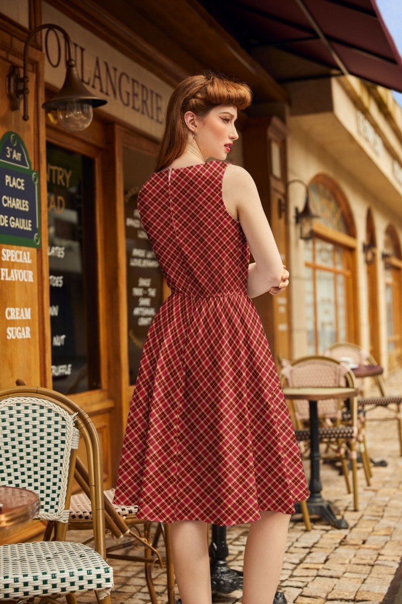Plaid Vintage Dress - Qu!rk Boutique