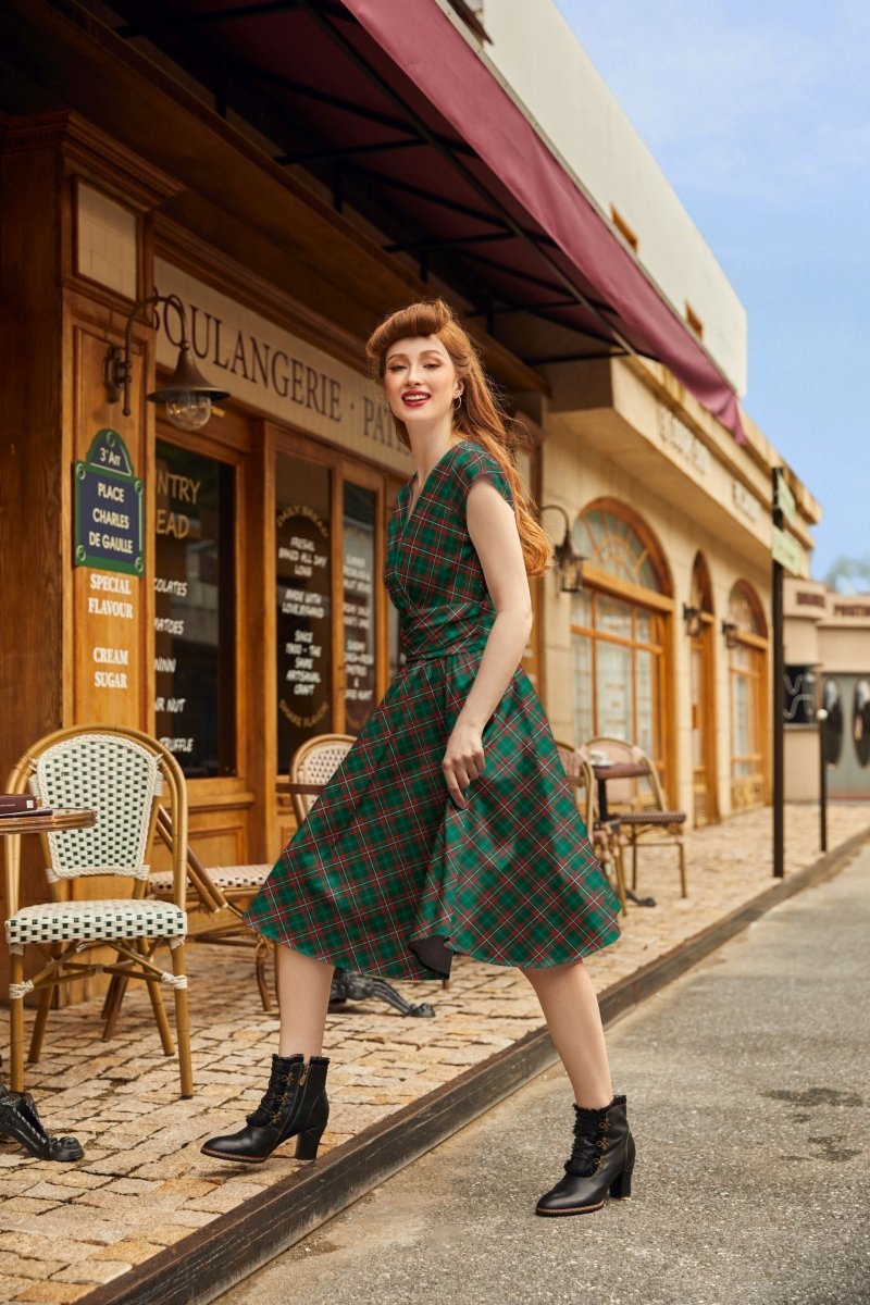 Plaid Greta Dress - Qu!rk Boutique