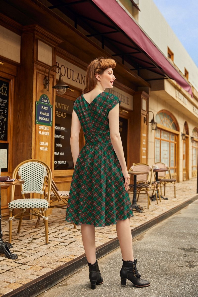 Plaid Greta Dress - Qu!rk Boutique