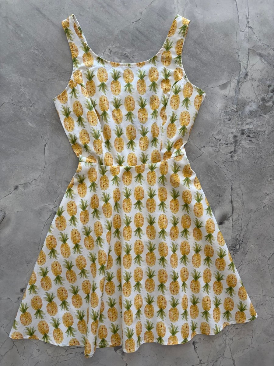 Pineapple Skater Dress - Qu!rk Boutique
