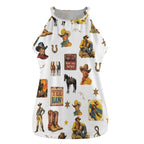 Baha Ranch Vintage Cowboy Collage Western Tank Top - Qu!rk Boutique
