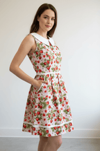 Strawberry Collared Dress - Plus Sizes only - Qu!rk Boutique